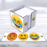 Zettelbox doppelwandig - Motiv Smiley 1